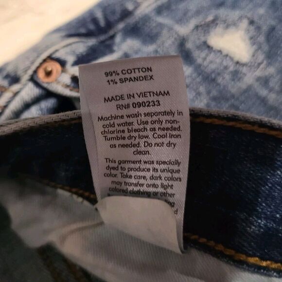 PacSun Indigo Stacked Destroyed Skinny Jeans Men Size 34 x 32 - Picture 5 of 5